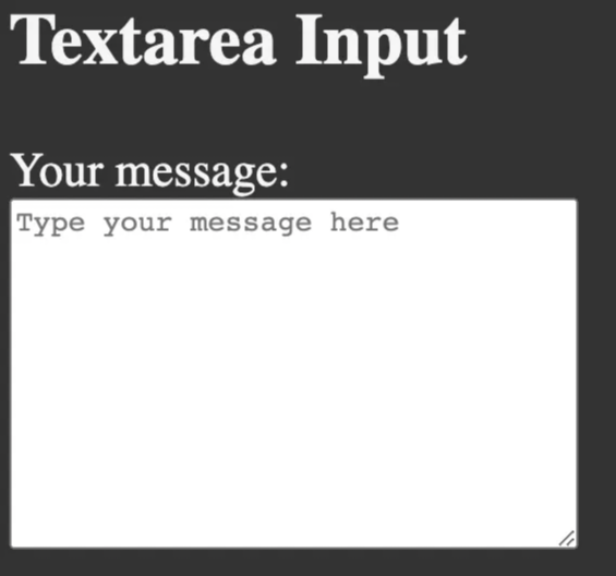 Textare Input